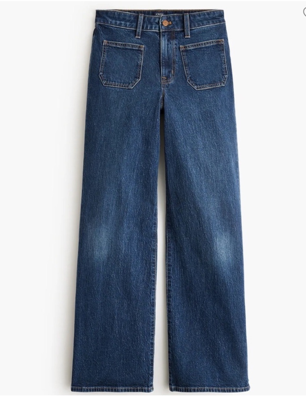 J. Crew Wide-leg patch-pocket full-length jeans size 28